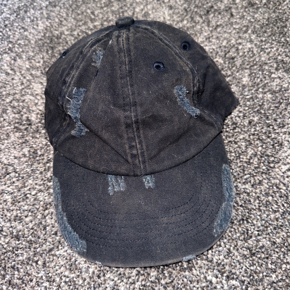 Distressed Black Cap